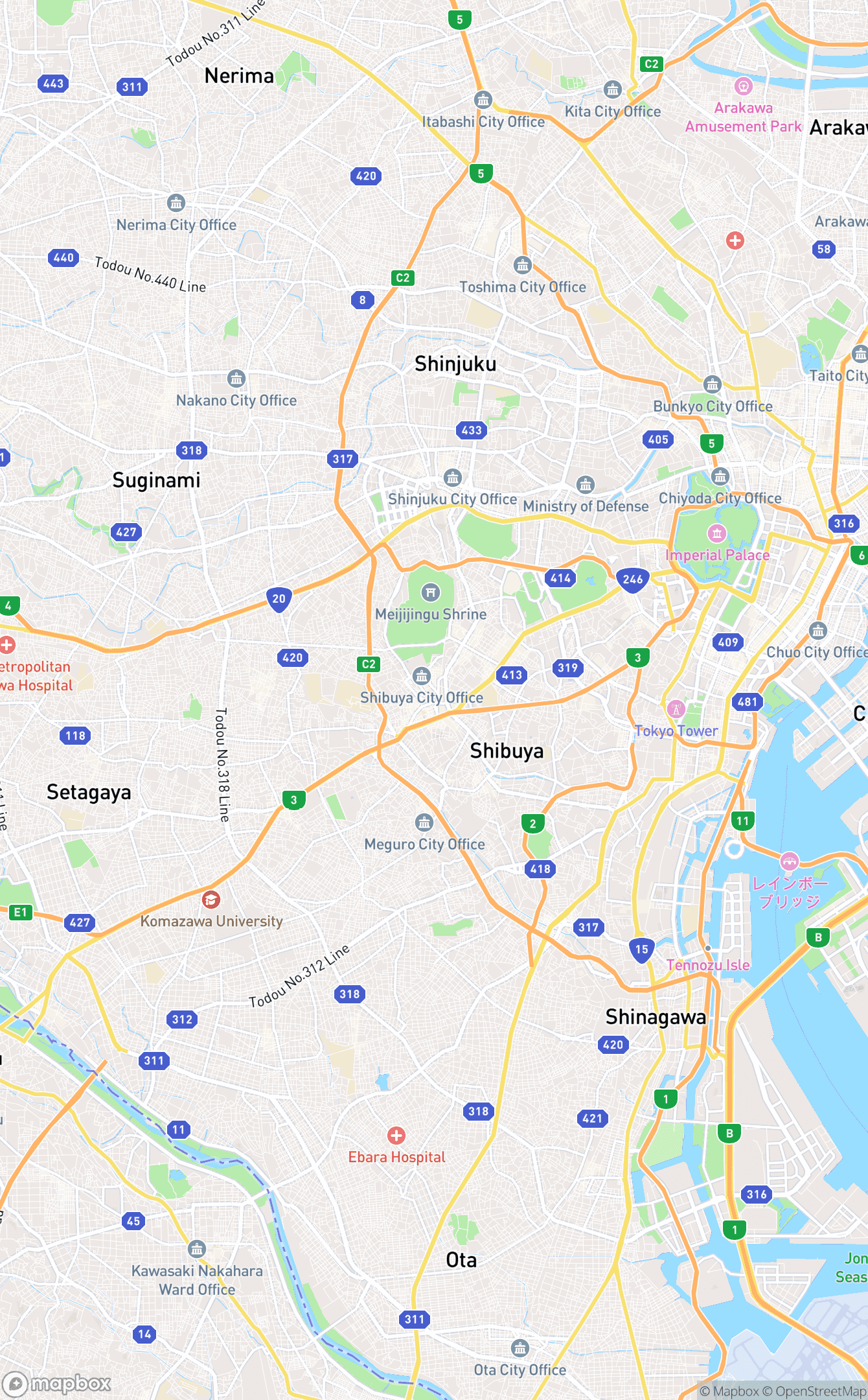 Mapped Tokyo saves in Voya